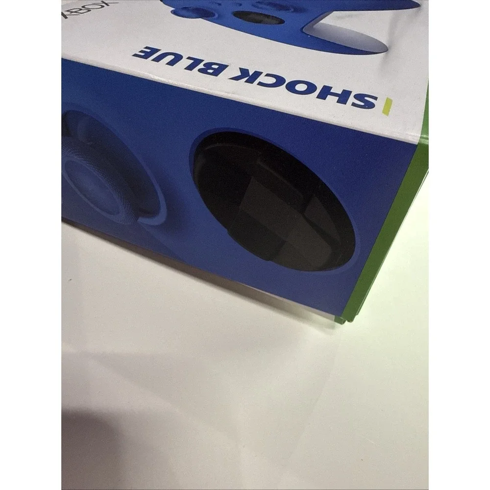 New Microsoft Original Xbox Controller S Shock Blue -Box Is Damaged